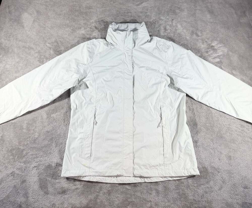 The North Face Women's Resolve 2 Rain Windbreaker Jacket White XL
